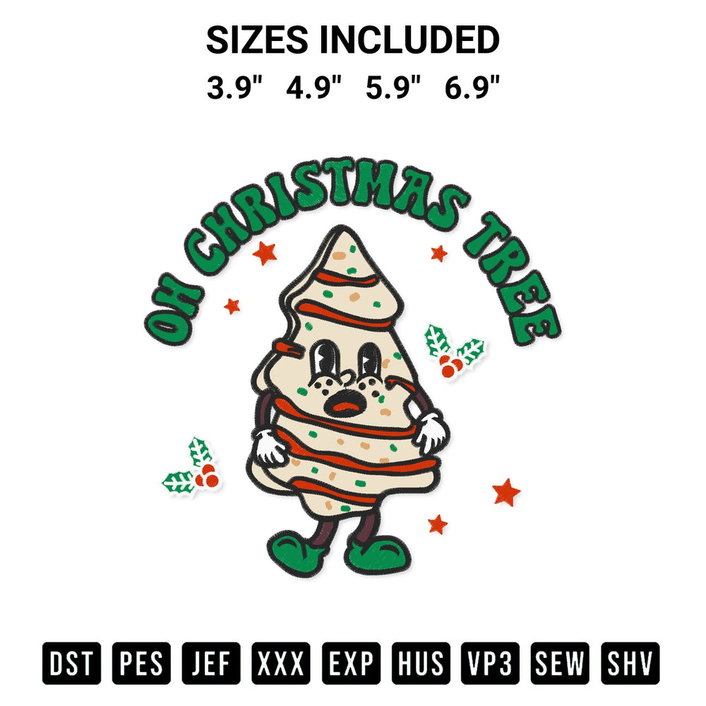 Looking for the perfect pattern? Download the Cake Groovy Oh Christmas Tree Embroidery Design embroidery design today at Designspacks.com. Crisp, clean stitching guaranteed. Available sizes: 3.9", 4.9", 5.9", 6.9".
