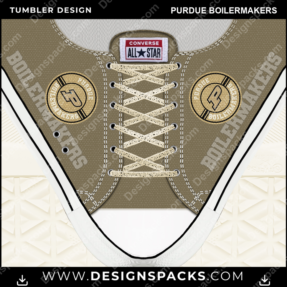 College Sport Converse Purdue Boilermakers Tumbler Digital Wrap Design