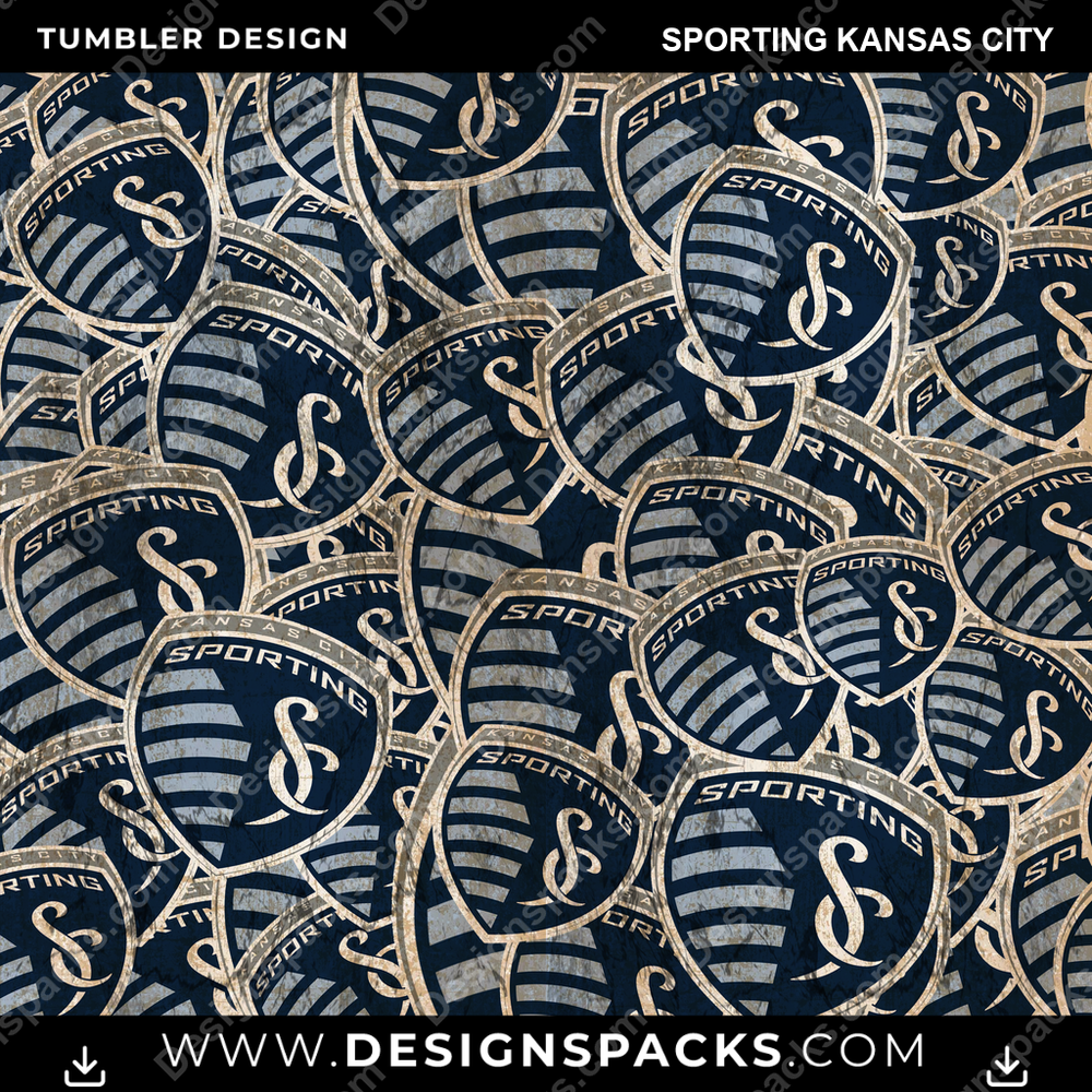 Soccer Logo BG Sporting Kansas City MLS Soccer Tumbler Digital Wrap Design Download