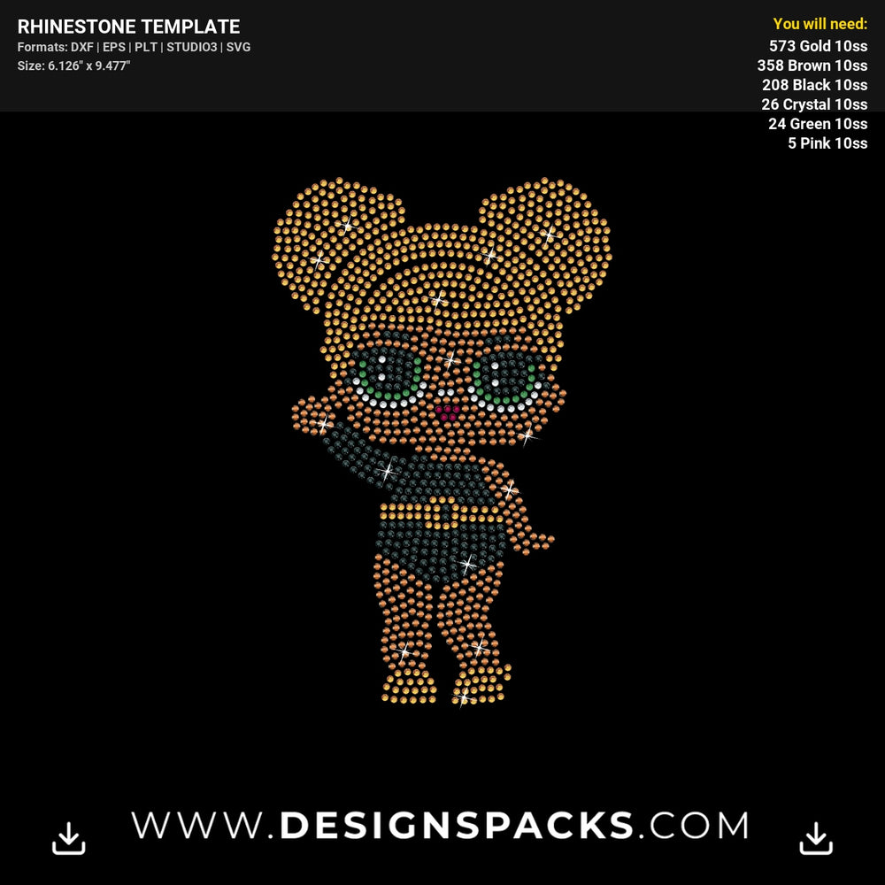Lol Surprise Dolls Rhinestone Digital Template