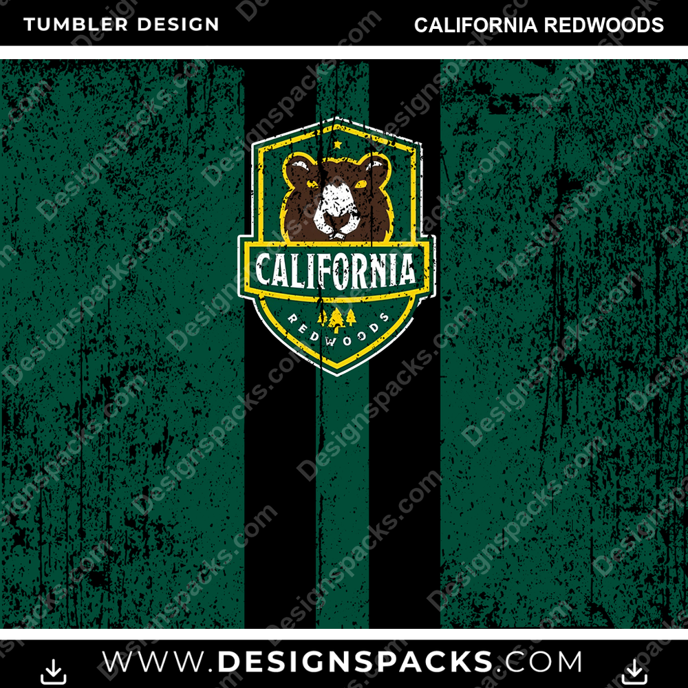 Lacrosse Grunge Style California Redwoods PLL Lacrosse Tumbler Digital Wrap Design Download