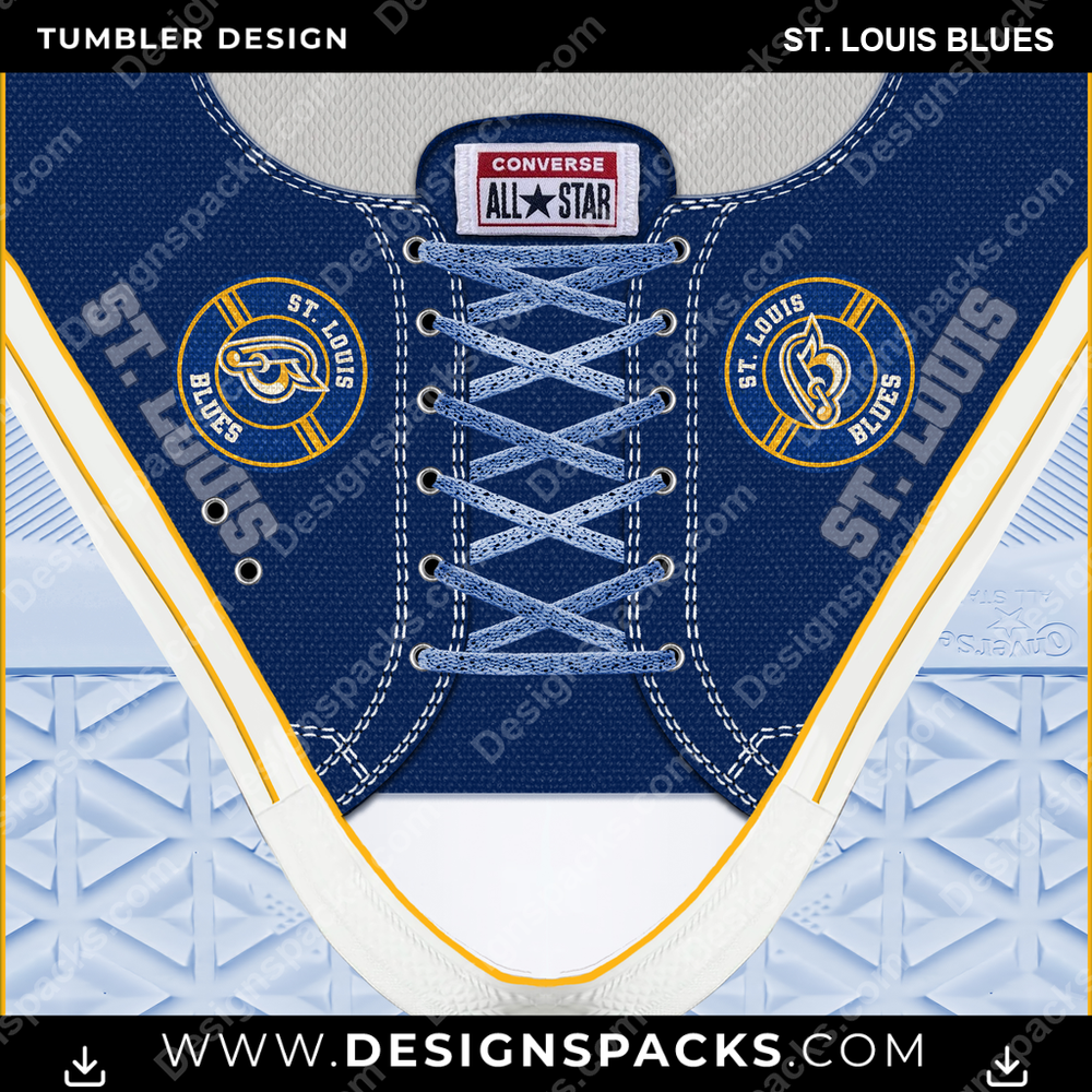 Ice Hockey Converse St. Louis Blues Tumbler Digital Wrap Design