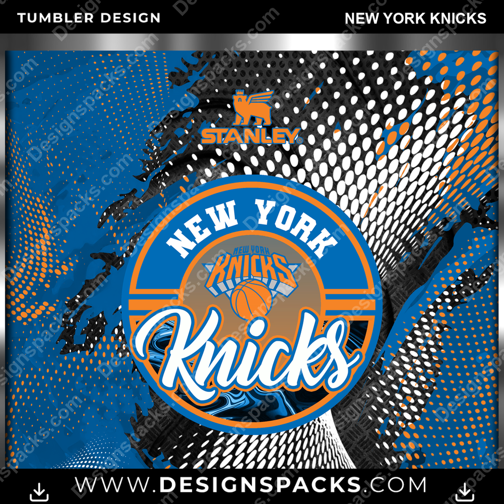 Basketball Stanley New York Knicks Tumbler Digital Wrap Design