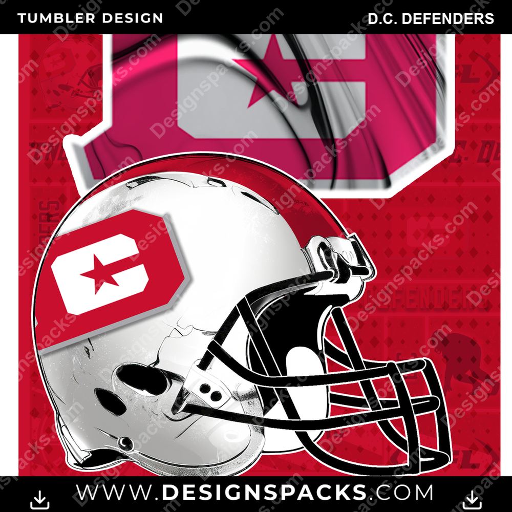 Canada Football Posters D.C. Defenders CFL Canada Tumbler Digital Wrap Design Download