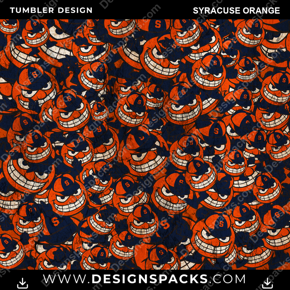 College Sport Logo BG Syracuse Orange NCAA College Sport Tumbler Digital Wrap Design Download