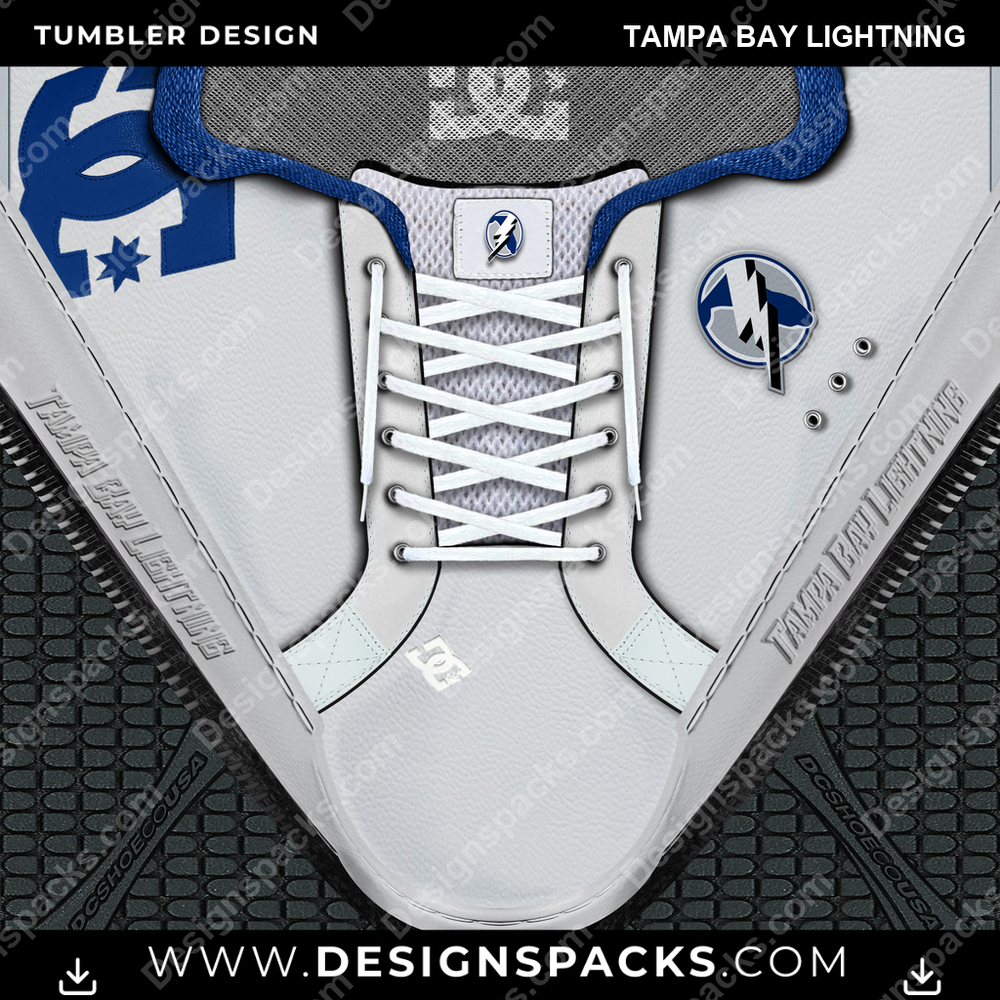 Ice Hockey DC Sneaker Tampa Bay Lightning NHL Hockey Tumbler Digital Wrap Design Download