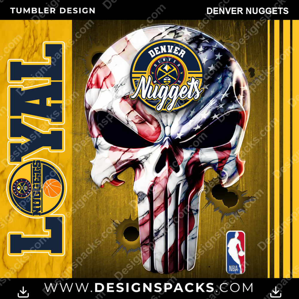 Basketball Loyal Denver Nuggets Tumbler Digital Wrap Design
