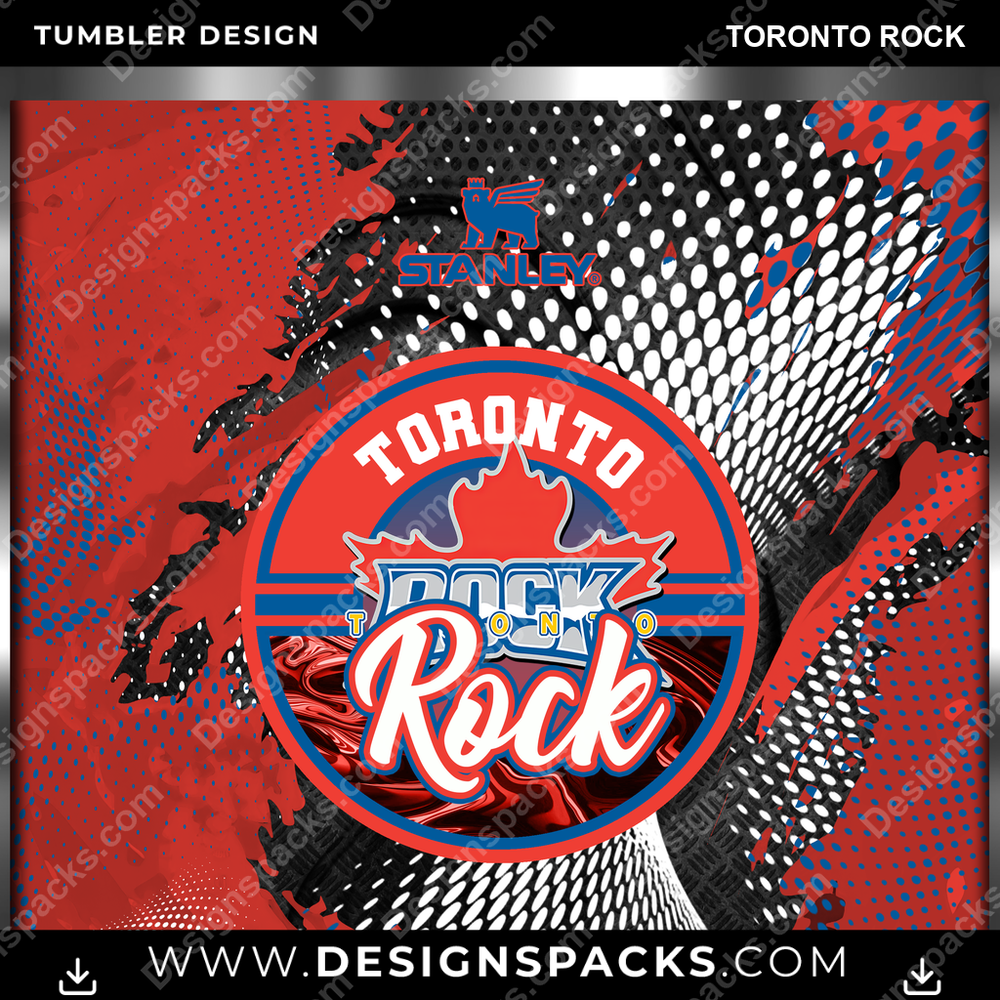 Lacrosse Stanley Toronto Rock Tumbler Digital Wrap Design