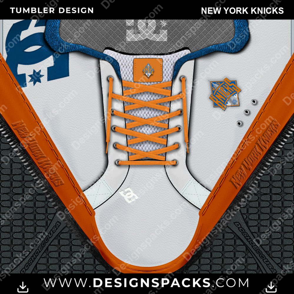 Basketball DC Sneaker New York Knicks Tumbler Digital Wrap Design