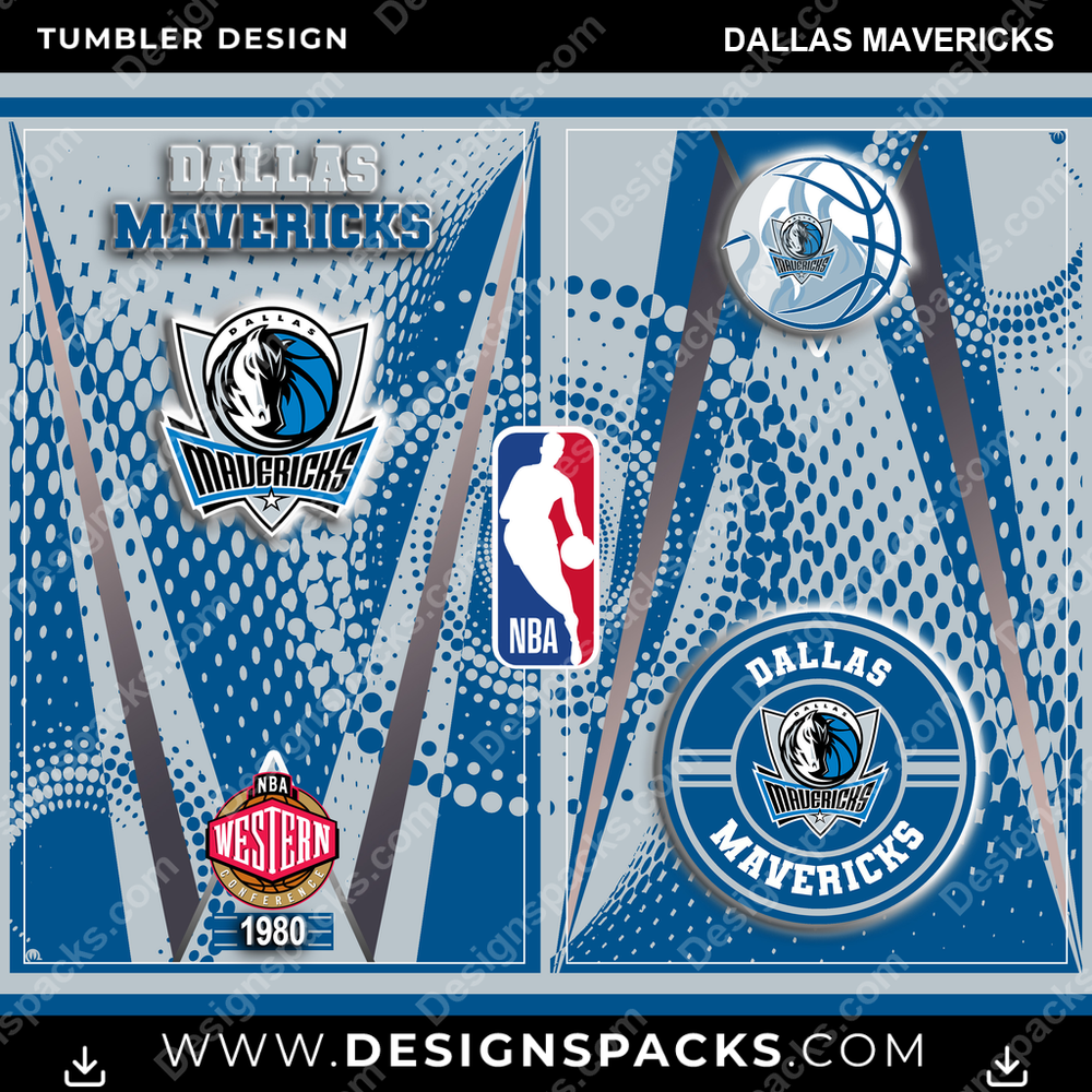Basketball Team Logo Dallas Mavericks Tumbler Digital Wrap Design