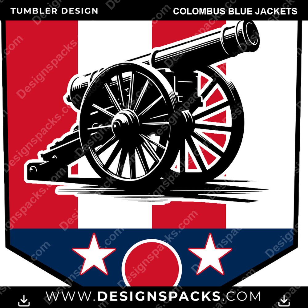 Hockey Sigil Colombus Blue Jackets Tumbler Digital Wrap Design