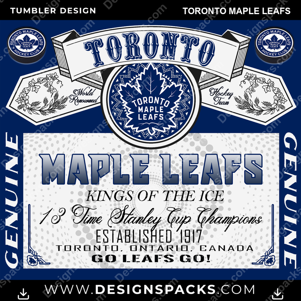 Hockey Budweiser Toronto Maple Leafs Tumbler Digital Wrap Design