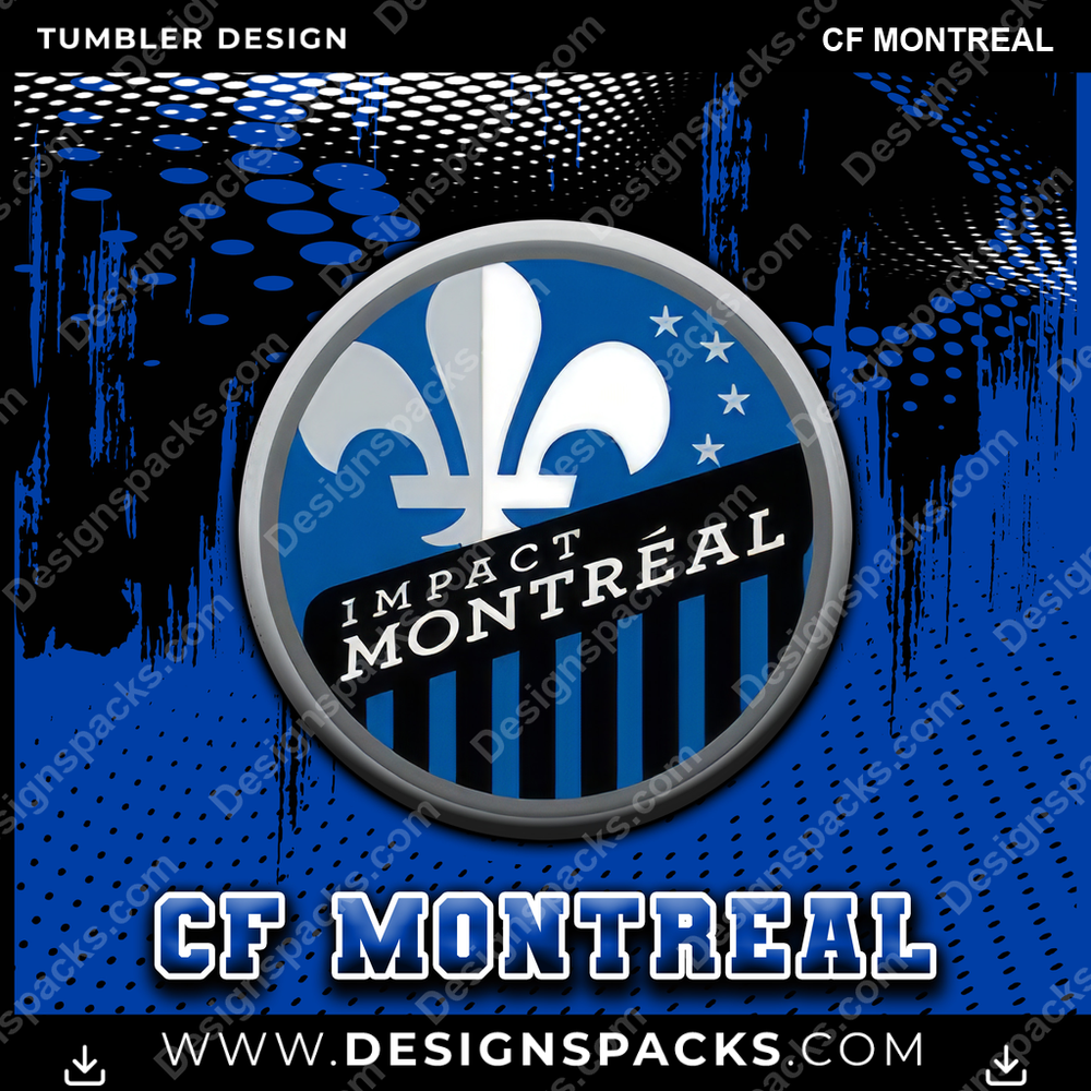 US Soccer Dot Logo CF Montreal Tumbler Digital Wrap Design