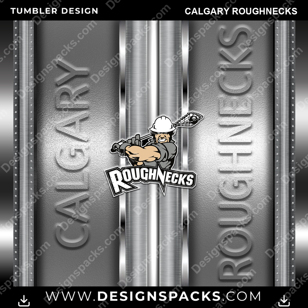 Lacrosse Metallic Calgary Roughnecks Tumbler Digital Wrap Design
