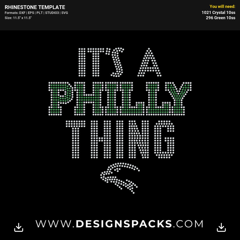 Its A Philly Thing Rhinestone Digital Template