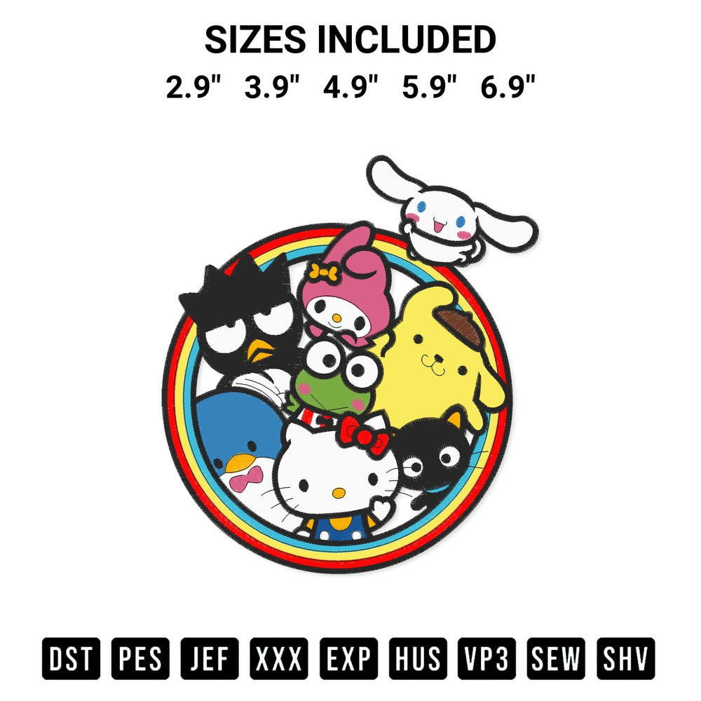 Add a unique touch to your apparel with the Sanrio Character Embroidery Design embroidery file. Premium instant download available now on Designspacks.com. Available sizes: 2.9", 3.9", 4.9", 5.9", 6.9".