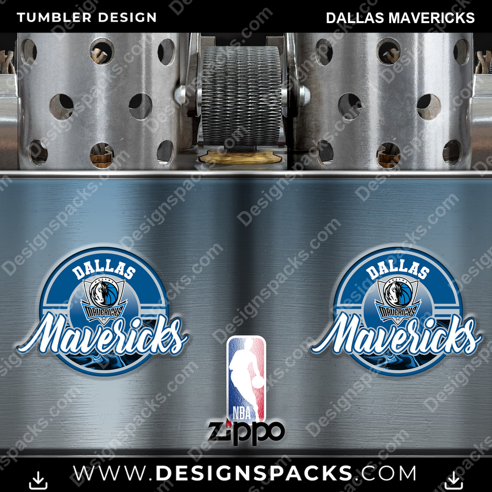 Basketball Zippo Lighter Dallas Mavericks Tumbler Digital Wrap Design