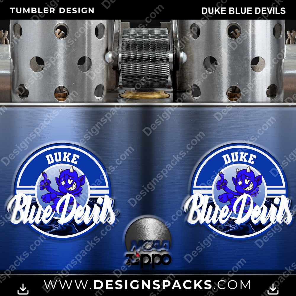 College Sport Zippo Lighter Duke Blue Devils Tumbler Digital Wrap Design