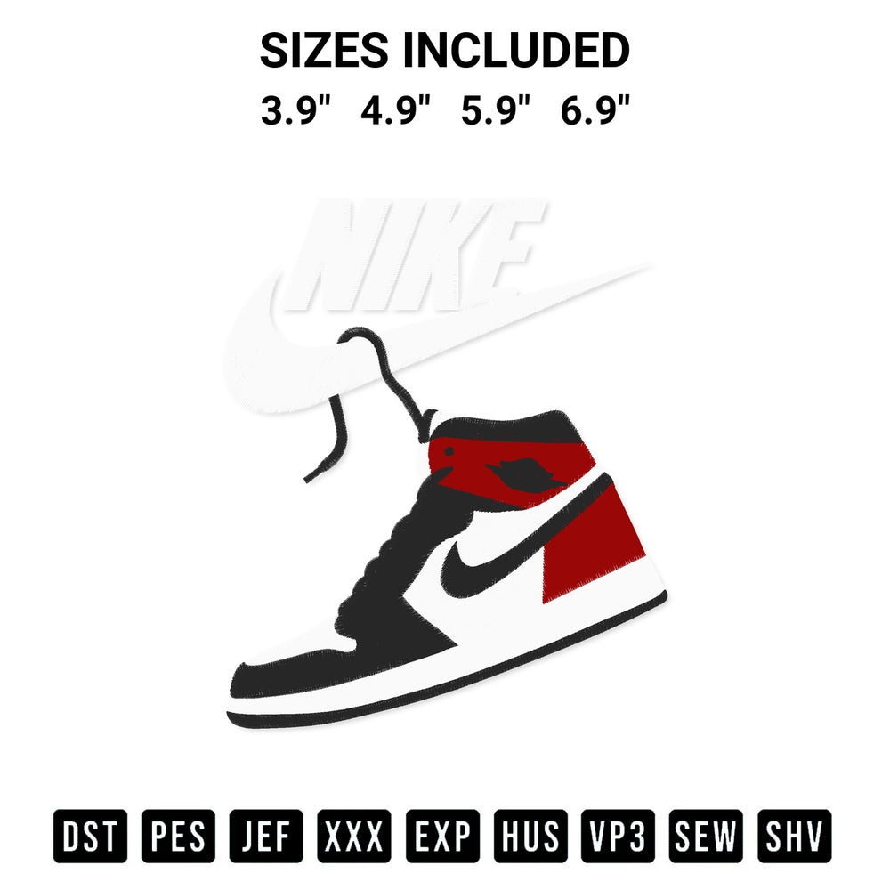Add a unique touch to your apparel with the Air Jordan Shoes Nike Embroidery Design embroidery file. Premium instant download available now on Designspacks.com. Available sizes: 3.9", 4.9", 5.9", 6.9".