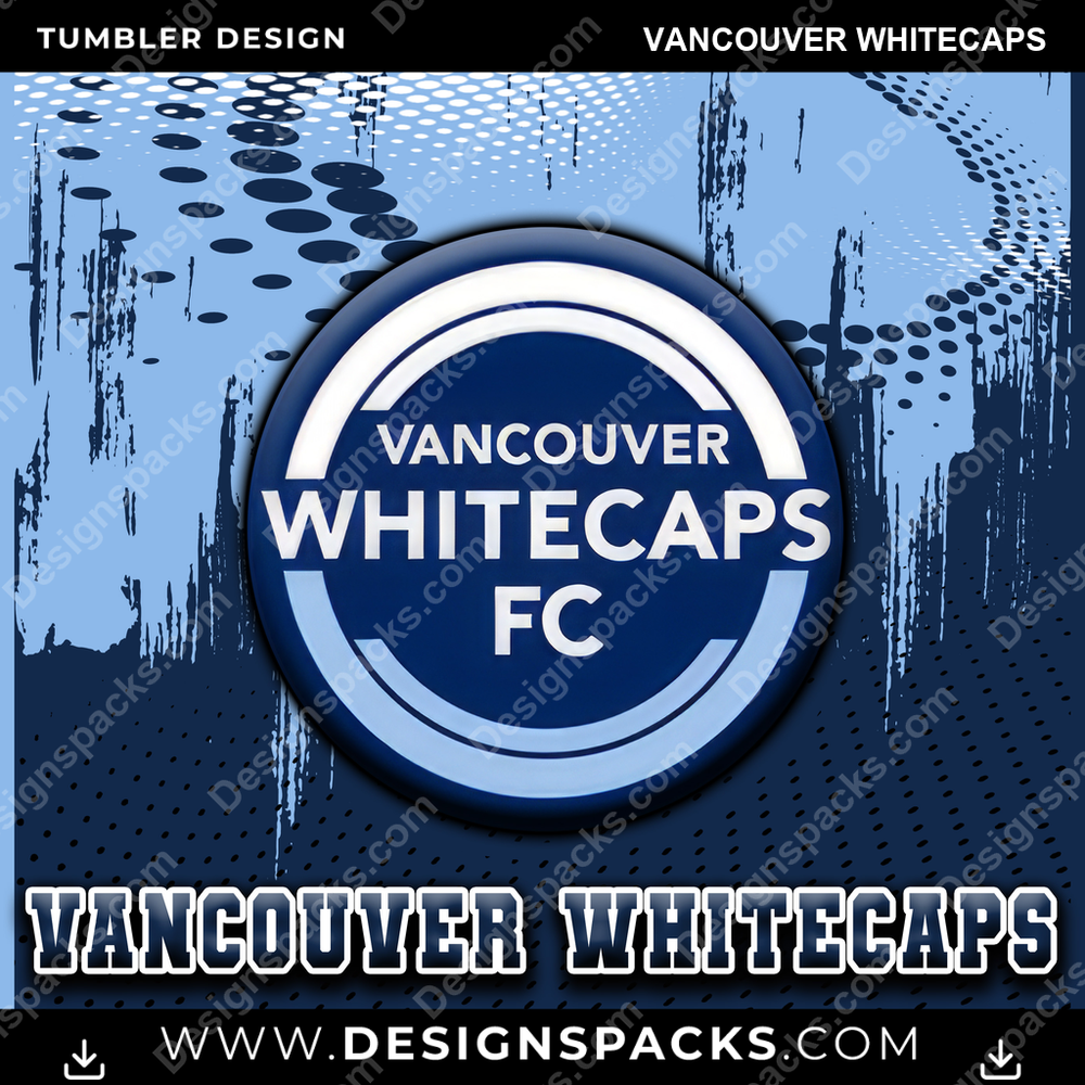 US Soccer Dot Logo Vancouver Whitecaps Tumbler Digital Wrap Design