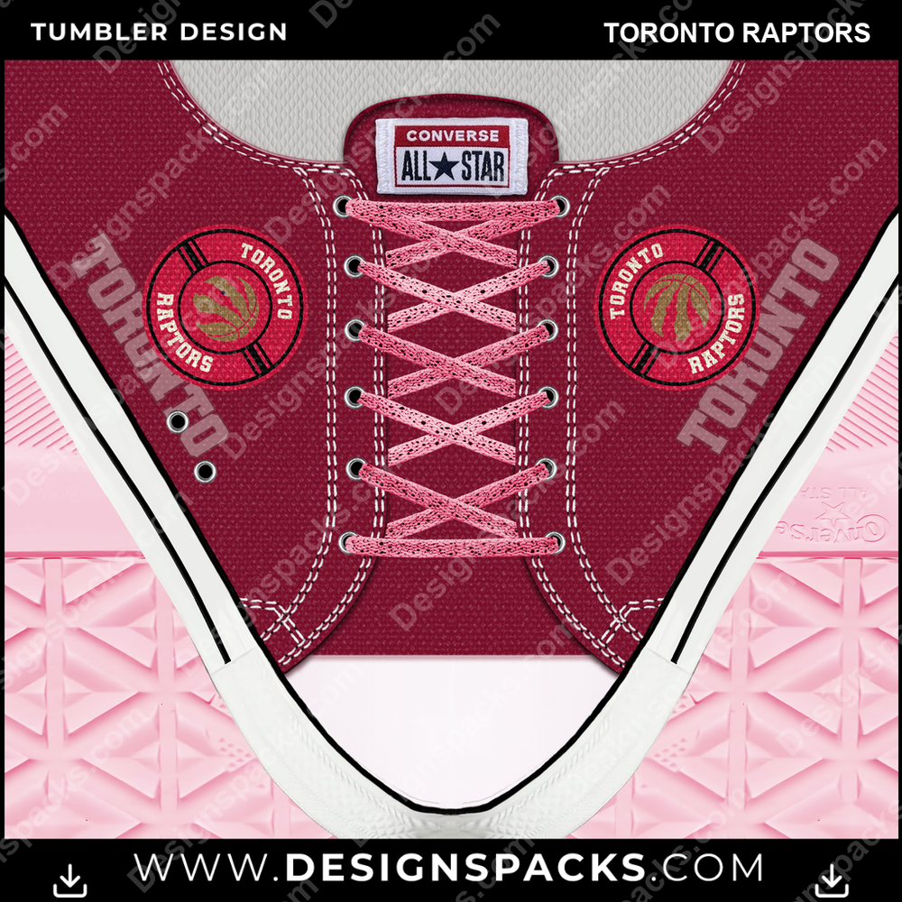 Basketball Converse Toronto Raptors Tumbler Digital Wrap Design