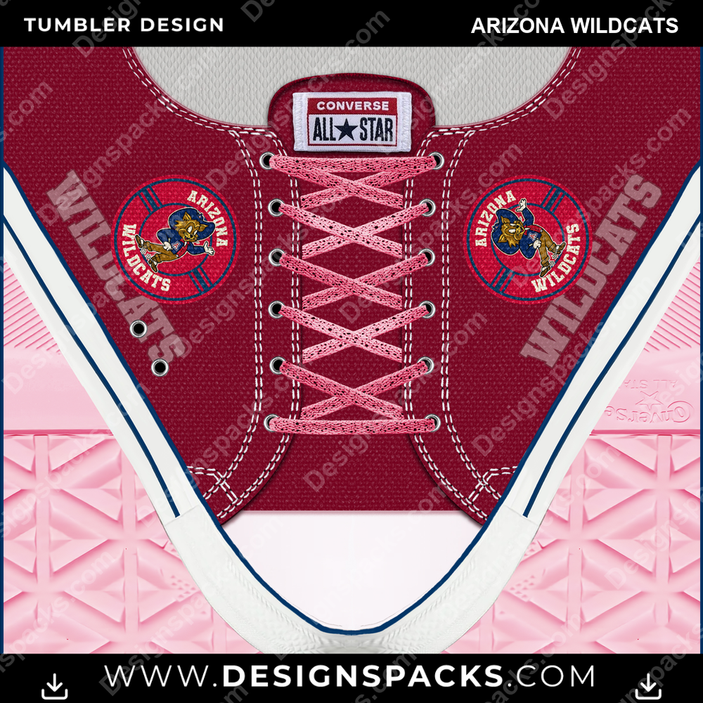 College Sport Converse Arizona Wildcats NCAA College Sport Tumbler Digital Wrap Design Download