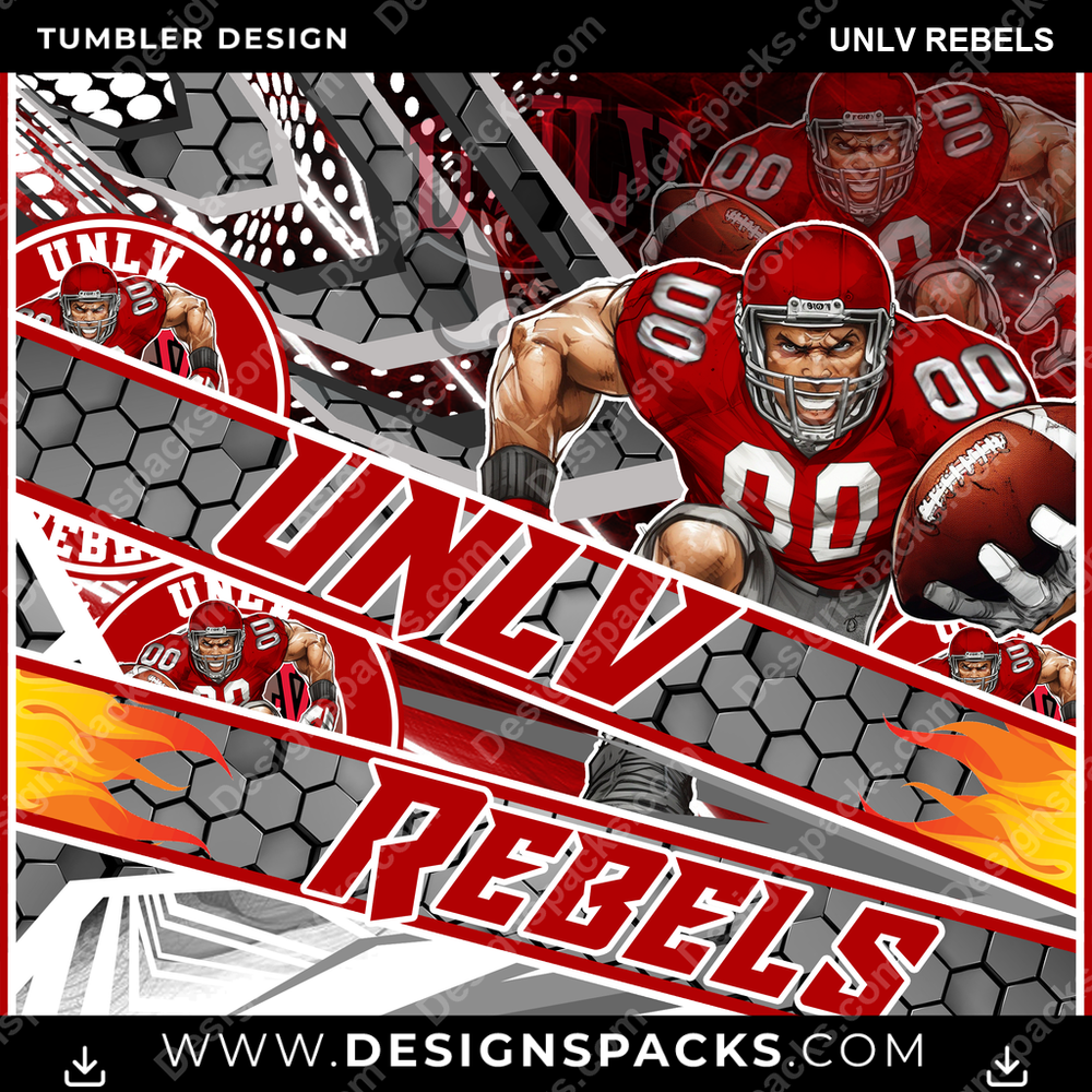 College Sport Fathead UNLV Rebels NCAA College Sport Tumbler Digital Wrap Design Download