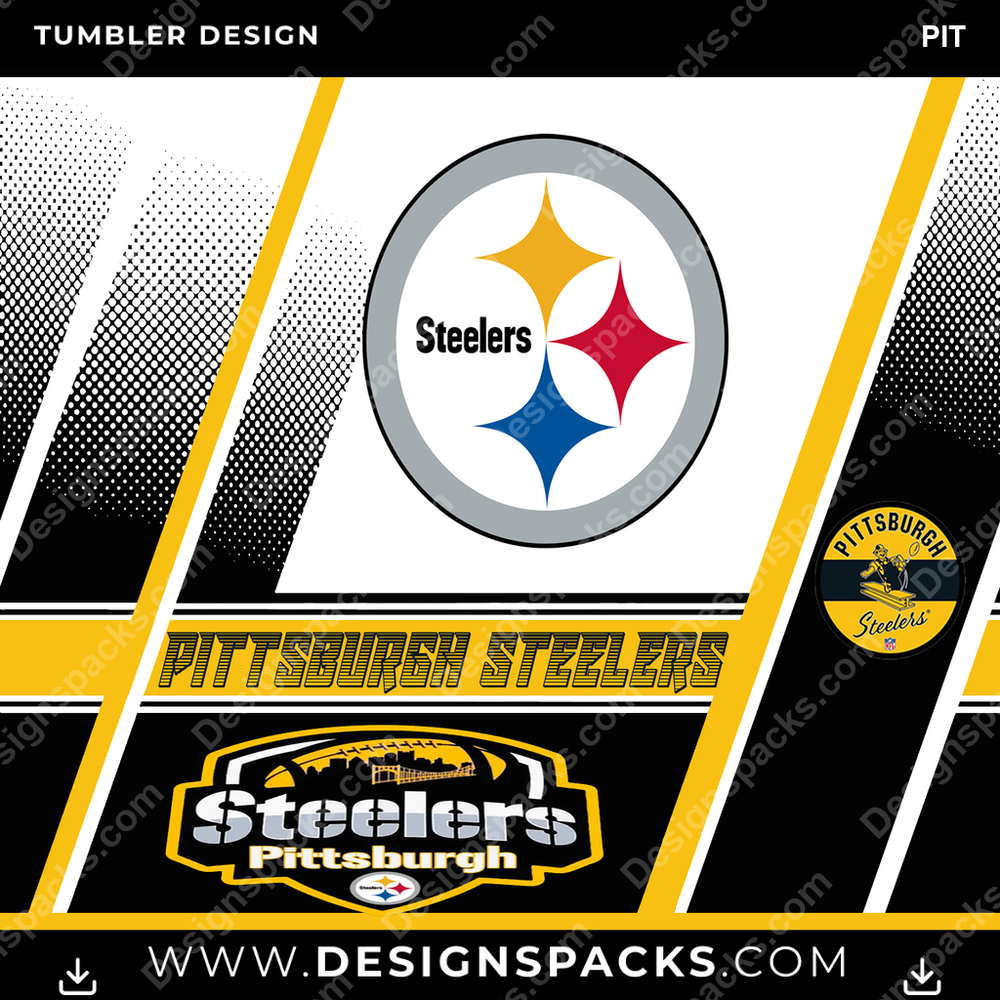 Football Sports PIT Tumbler Digital Wrap Design