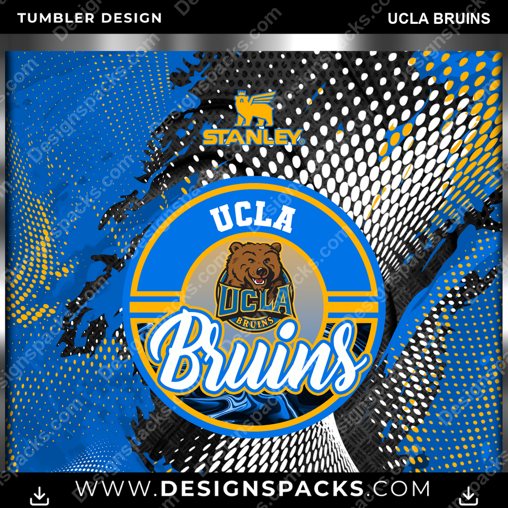 College Sport Stanley UCLA Bruins Tumbler Digital Wrap Design