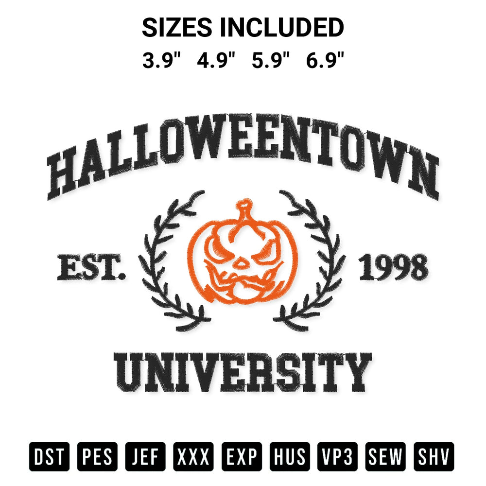 Looking for the perfect pattern? Download the Halloweentown University Embroidery Design embroidery design today at Designspacks.com. Crisp, clean stitching guaranteed. Available sizes: 3.9", 4.9", 5.9", 6.9".