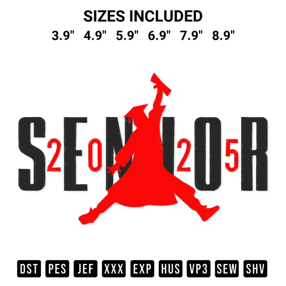 Download the Senior Air 2025 Embroidery Design machine embroidery design exclusively at Designspacks.com. Premium digitized pattern for apparel and DIY crafts. Available sizes: 3.9", 4.9", 5.9", 6.9", 7.9", 8.9".
