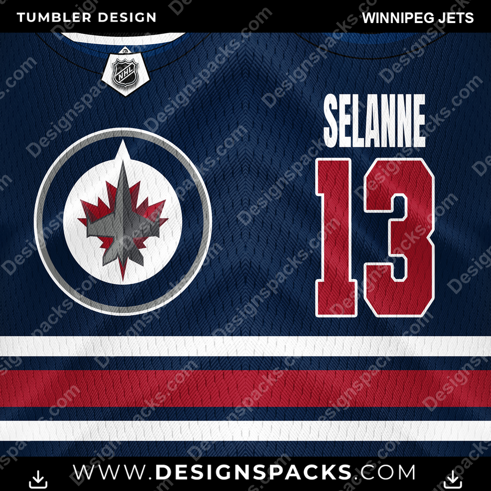Ice Hockey Jersey Winnipeg Jets Tumbler Digital Wrap Design