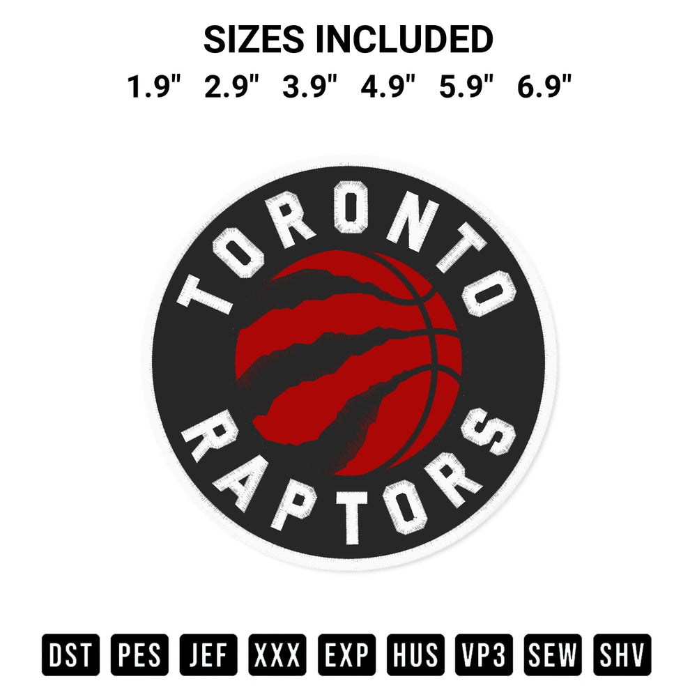 Looking for the perfect pattern? Download the Toronto Raptors Logo Embroidery Design embroidery design today at Designspacks.com. Crisp, clean stitching guaranteed. Available sizes: 1.9", 2.9", 3.9", 4.9", 5.9", 6.9".