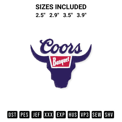 Discover the perfect addition to your crafting collection: Coors Banquet Rodeo Embroidery Design embroidery file. Instantly available at Designspacks.com. Available sizes: 2.5