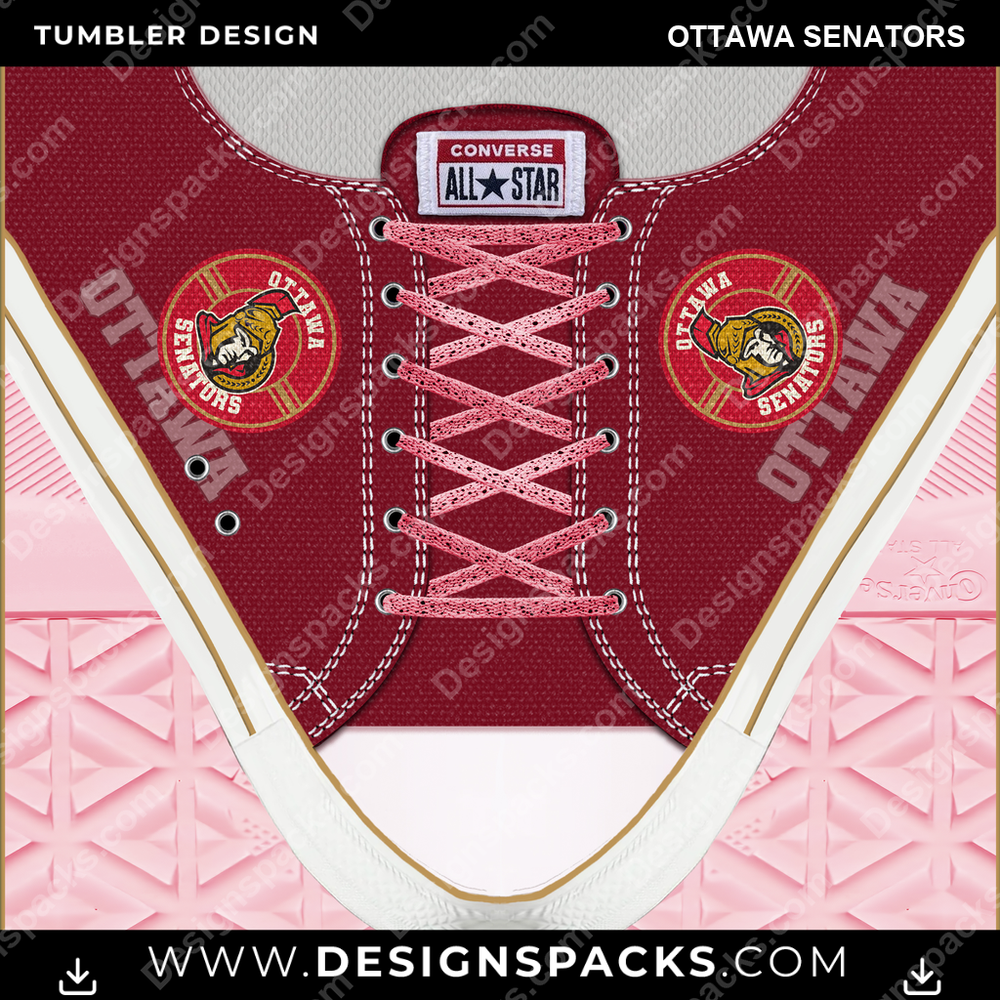 Ice Hockey Converse Ottawa Senators Tumbler Digital Wrap Design