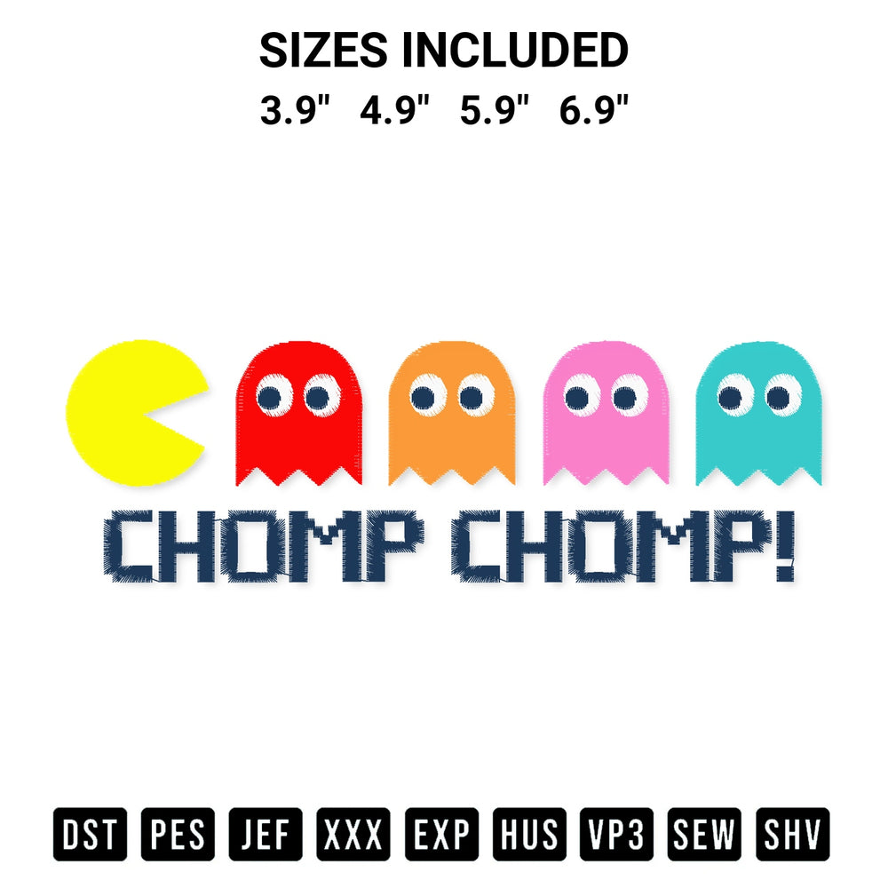 Get the Pacman Ghosts Embroidery Design embroidery design for your custom crafts! Premium digitized files available for instant download at Designspacks.com. Available sizes: 3.9", 4.9", 5.9", 6.9".