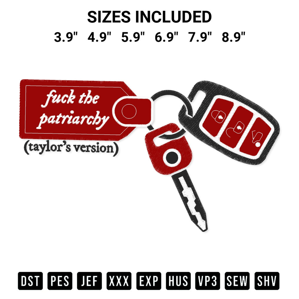 Create amazing crafts with the Fuck The Patriarchy Embroidery Design embroidery file. High-quality digital download from Designspacks.com, perfect for beginners and pros. Available sizes: 3.9", 4.9", 5.9", 6.9", 7.9", 8.9".