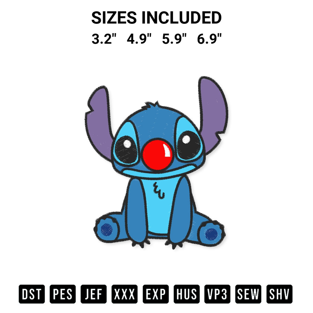 Add a unique touch to your apparel with the Red Nose Day Stitch Embroidery Design embroidery file. Premium instant download available now on Designspacks.com. Available sizes: 3.2", 4.9", 5.9", 6.9".