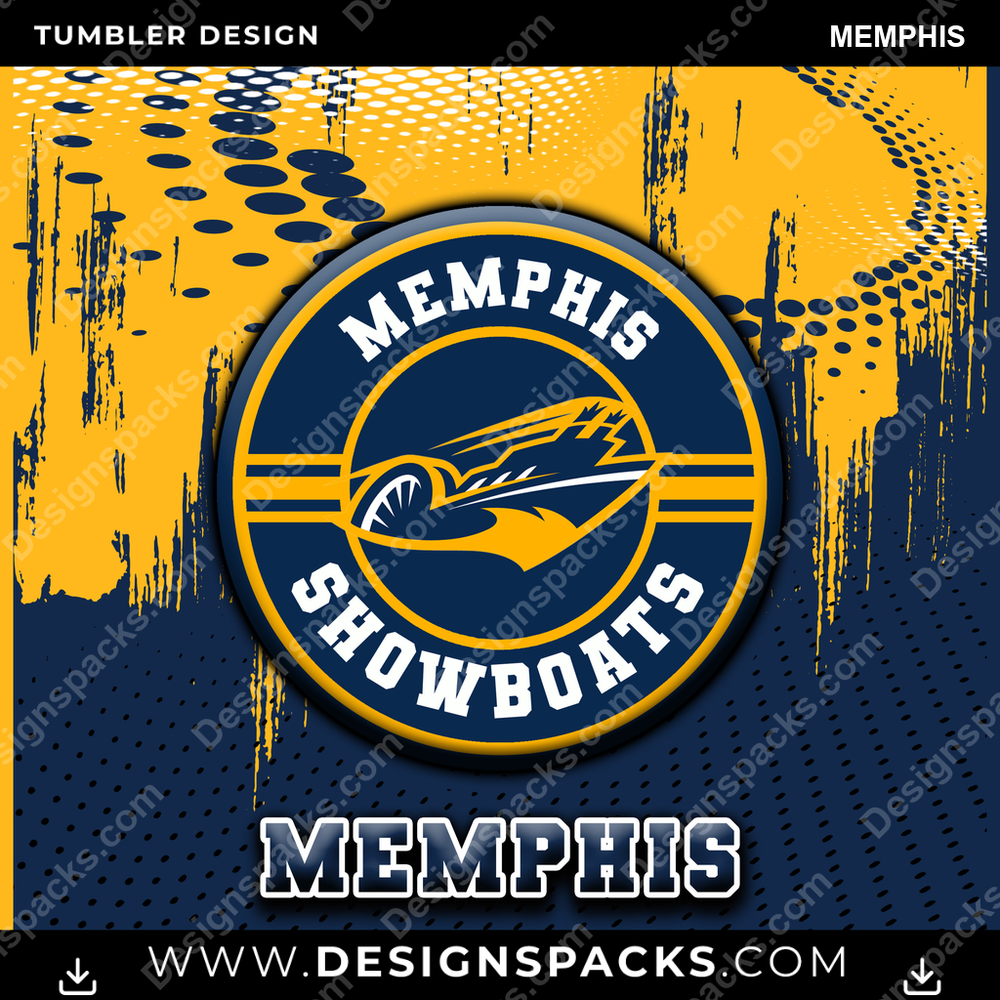 Canada Football Dot Logo Memphis Tumbler Digital Wrap Design