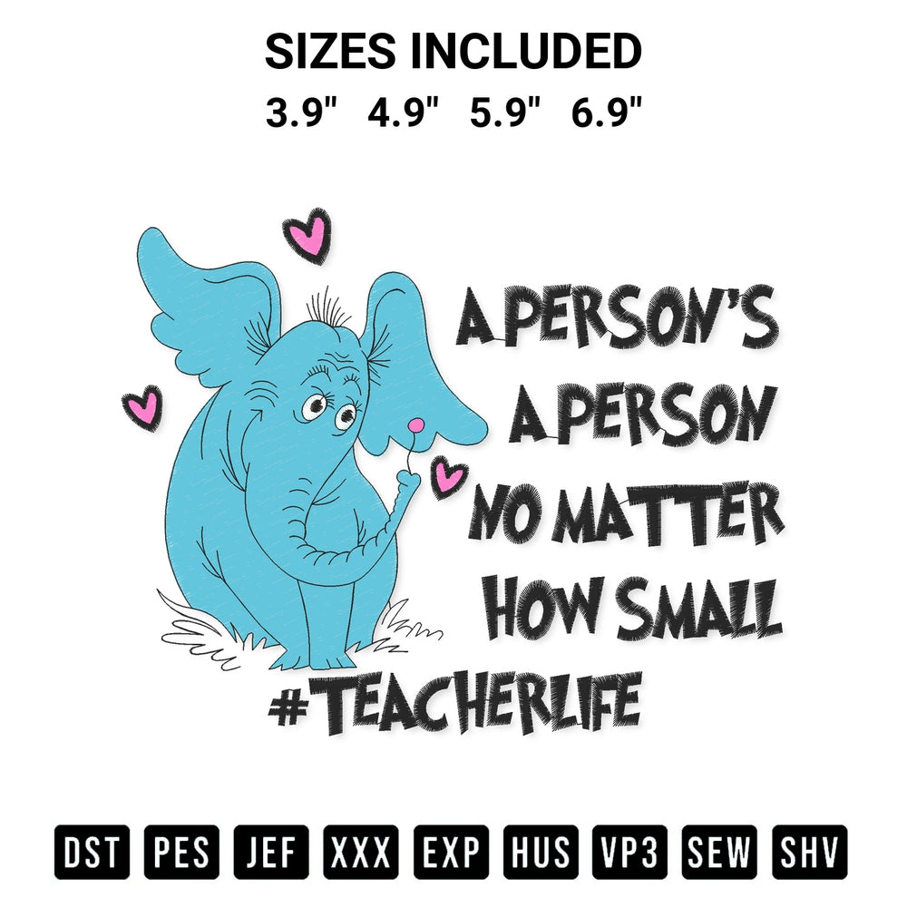 Looking for the perfect pattern? Download the No Matter How Small Embroidery Design embroidery design today at Designspacks.com. Crisp, clean stitching guaranteed. Available sizes: 3.9", 4.9", 5.9", 6.9".