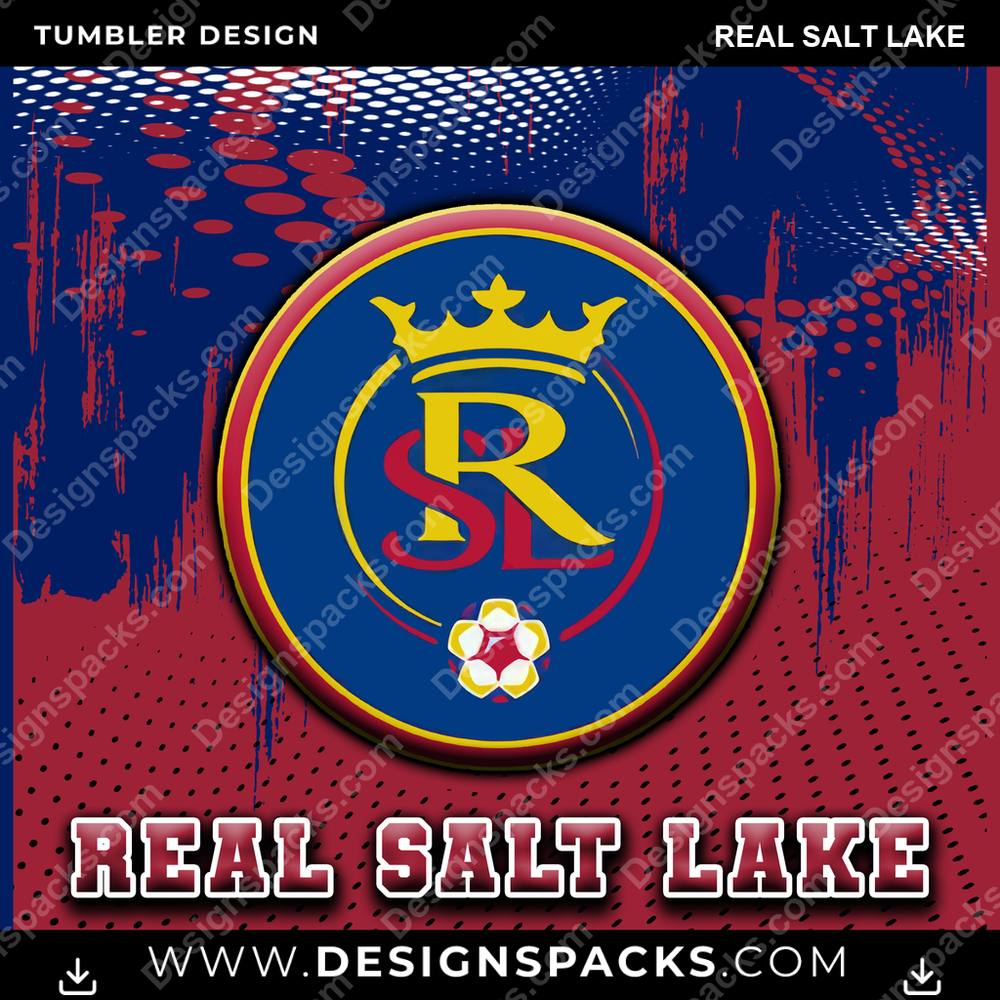 US Soccer Dot Logo Real Salt Lake Tumbler Digital Wrap Design