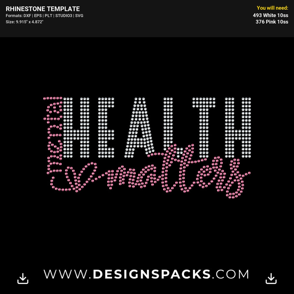 Mental Health Matters Rhinestone Digital Template