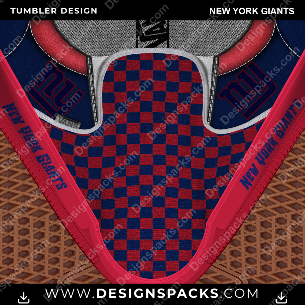 Football Vans Classic New York Giants NFL Football Tumbler Digital Wrap Design Download