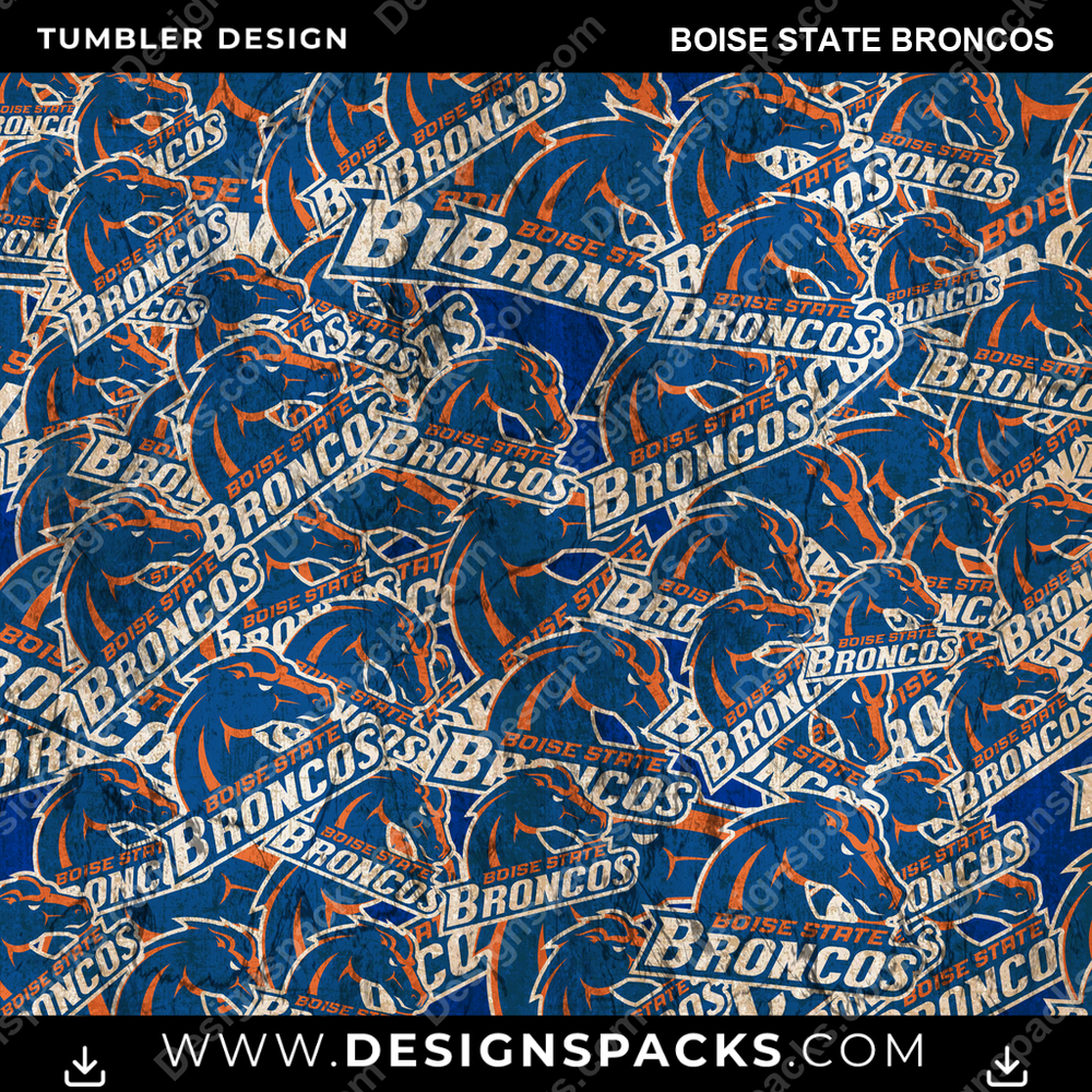 College Sport Logo BG Boise State Broncos NCAA College Sport Tumbler Digital Wrap Design Download