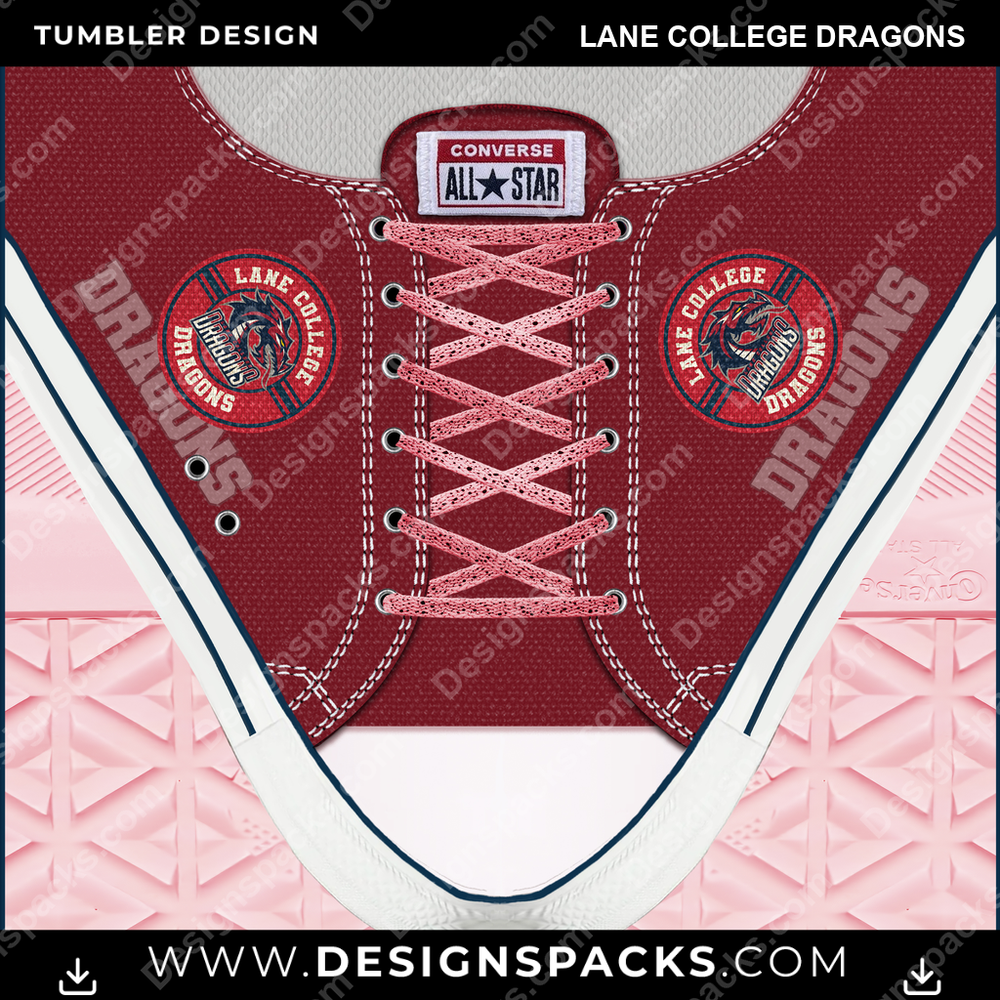 College Sport Converse Lane College Dragons NCAA College Sport Tumbler Digital Wrap Design Download