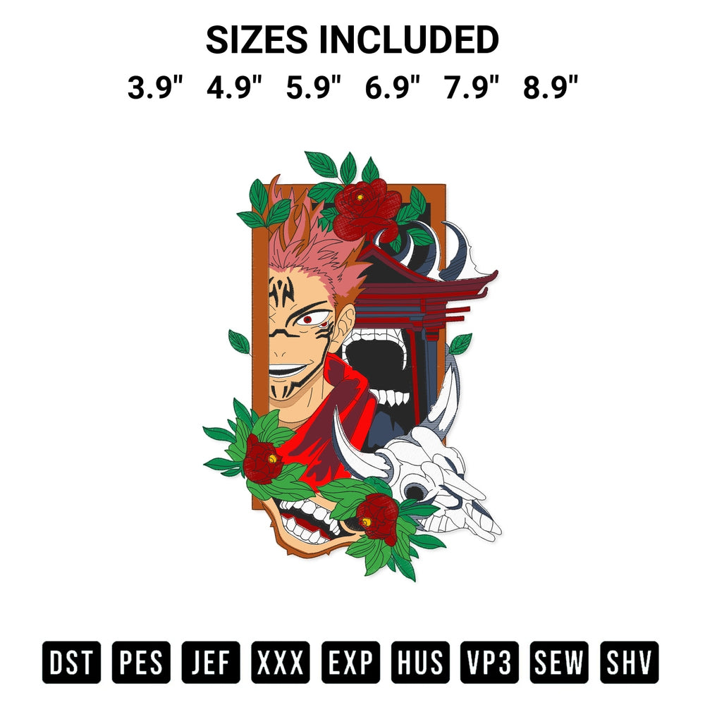 Looking for the perfect pattern? Download the Best Ryomen Sukuna Embroidery Design embroidery design today at Designspacks.com. Crisp, clean stitching guaranteed. Available sizes: 3.9", 4.9", 5.9", 6.9", 7.9", 8.9".
