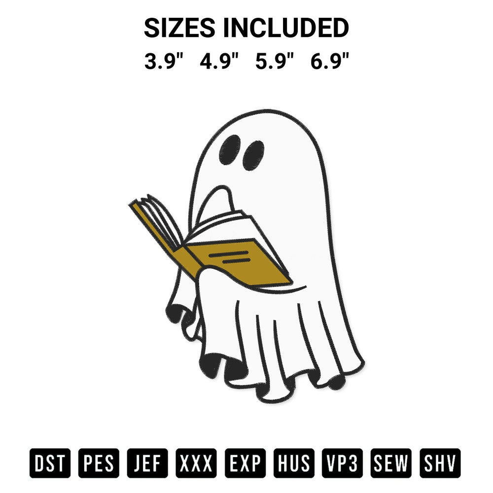 Looking for the perfect pattern? Download the Cute Ghost Reading Book 3 Embroidery Design embroidery design today at Designspacks.com. Crisp, clean stitching guaranteed. Available sizes: 3.9", 4.9", 5.9", 6.9".