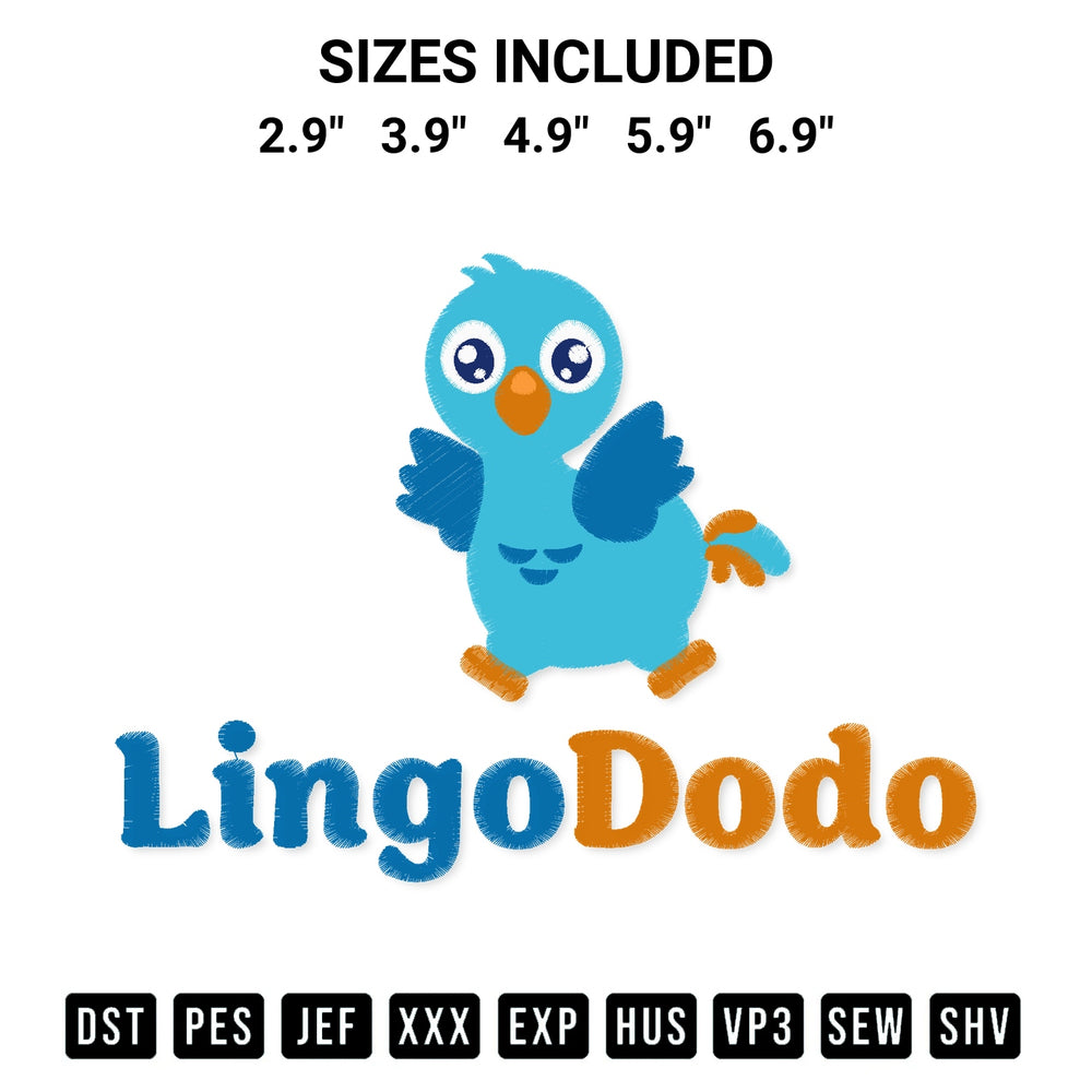 Shop the Lingododo Embroidery Design machine embroidery pattern at Designspacks.com. Beautifully digitized for flawless stitching on any fabric. Available sizes: 2.9", 3.9", 4.9", 5.9", 6.9".