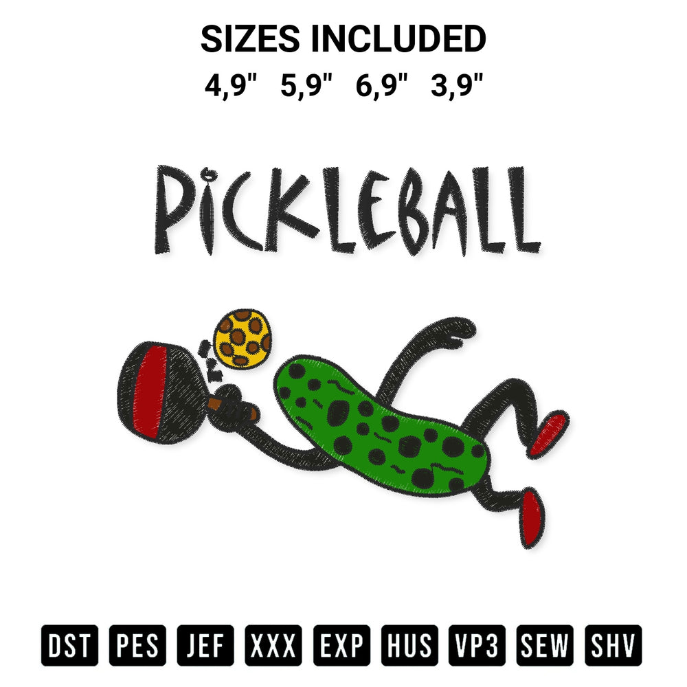 Get the Pickleball Funny Idea Tta I Love Pickleball Logo Embroidery Design embroidery design for your custom crafts! Premium digitized files available for instant download at Designspacks.com. Available sizes: 4,9", 5,9", 6,9", 3,9".