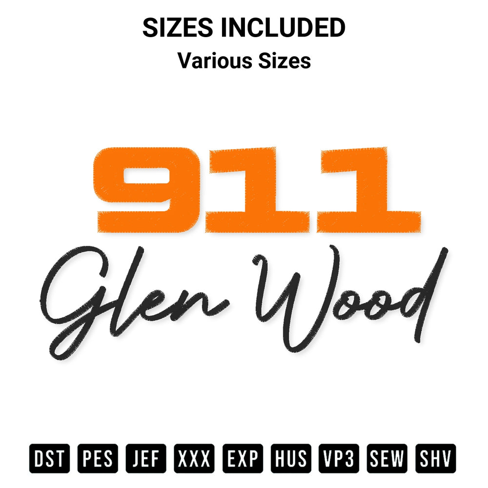 Create amazing crafts with the 911 Glen Wood Embroidery Design embroidery file. High-quality digital download from Designspacks.com, perfect for beginners and pros. Available sizes: Various Sizes.